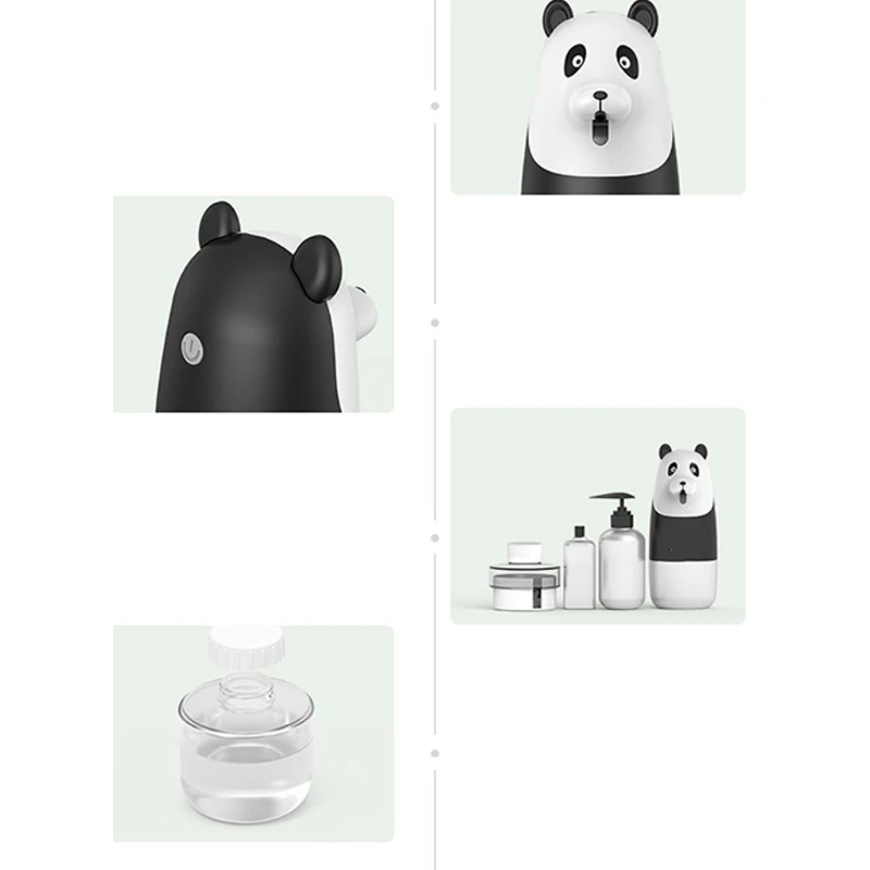 

Automatic Touchless Infrared Soap Wash Sensor Panda Cartoon Liquid Foam Soap Dispenser for Office Home Hotel