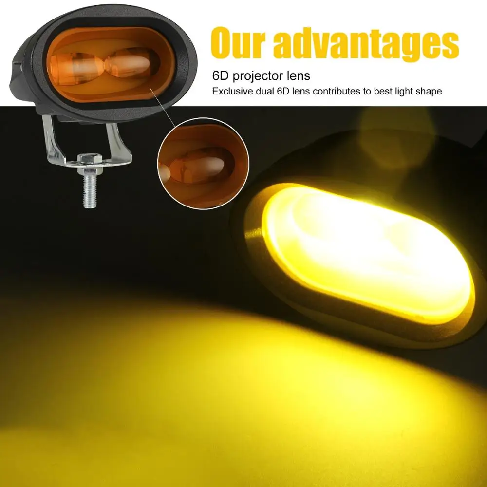 Мотоциклетные фары лампы 3000/6000K аксессуары налобный фонарь светодиодный мотор