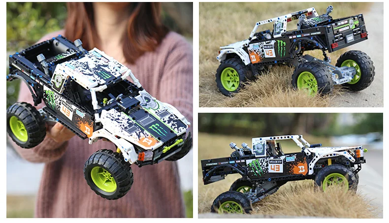 Technic series 4X4 внедорожные модели Vehile, игрушки, строительные блоки, набор блоков, классический автомобиль, совместимый 42099, Детский Рождественский подарок