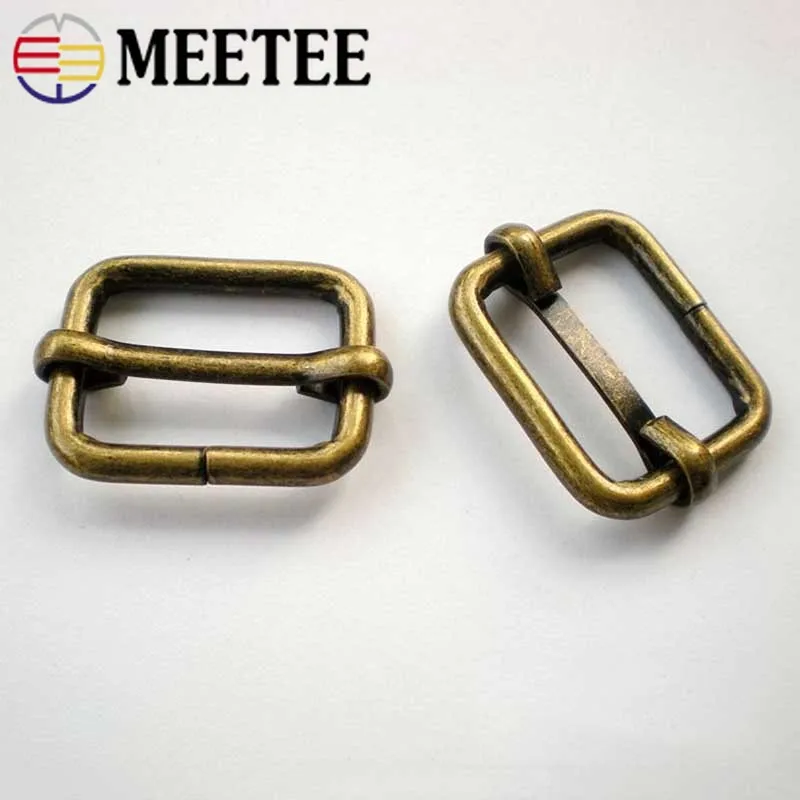 Латунные слайдеры Meetee 5/10 шт. три скользящий штырьковый ремень с пряжкой ID20/25/32/38