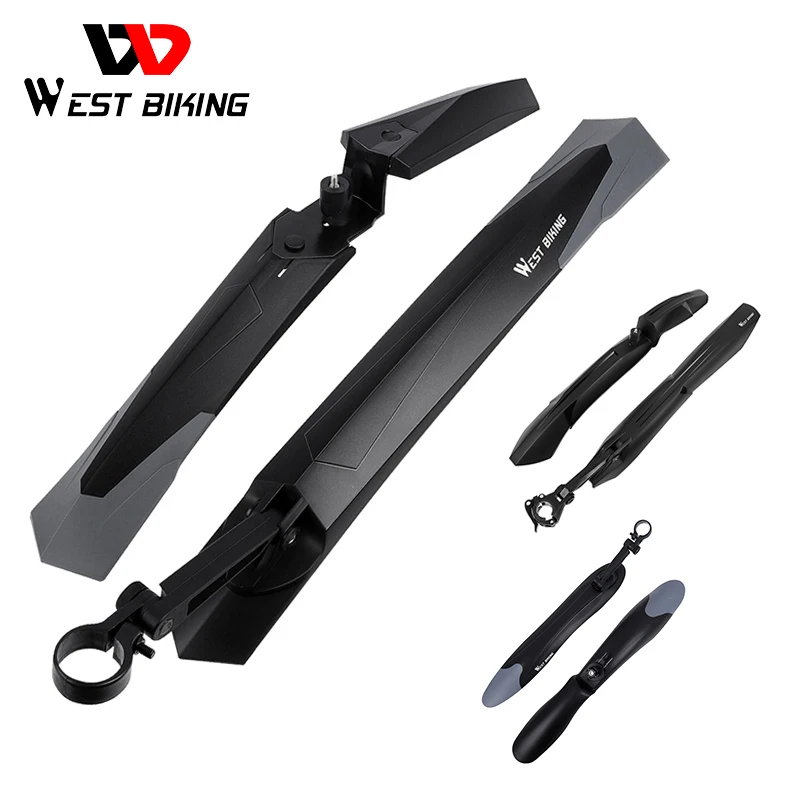 

WEST BIKING 1Pair Mountain Bicycle Fender Quick Release Front Rear Cycling Fender Wings Mud Guard Bike Accessories Road Bike MTB