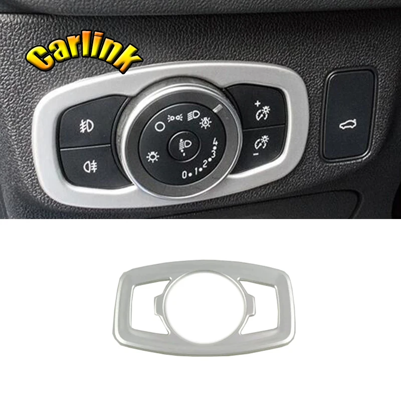 For Ford Kuga Escape 2017 2018 ABS Matte Fog head light headlight lamp swiTch button panel Cover Trim car styling Accessories For Ford Kuga Escape 2017 2018 ABS Matte Fog head light headlight lamp swiTch button panel Cover Trim car styling Accessories