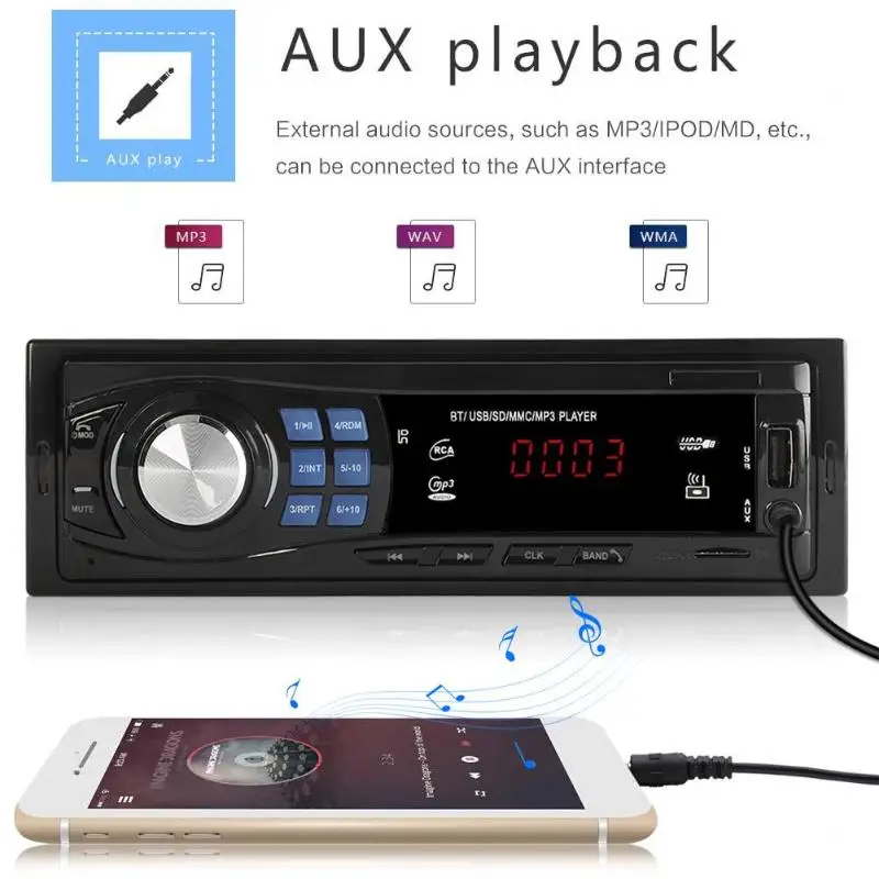 Новинка 8013 1 DIN автомобильный стерео MP3 мультимедийный плеер Bluetooth Автомагнитола в