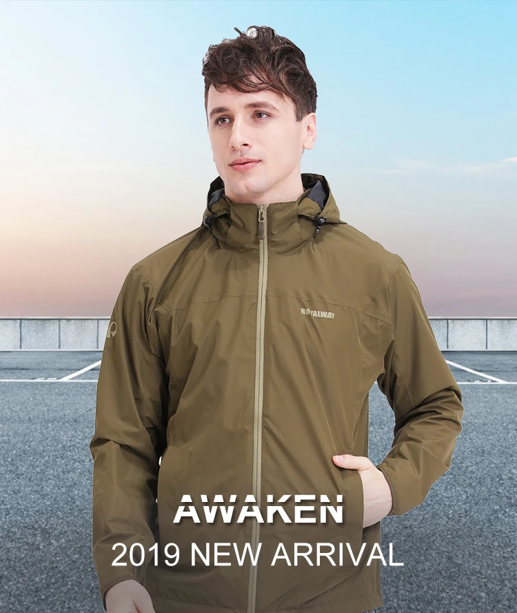 ROYALWAY быстросохнущие мужские летние рубашки, дышащие, съемные, спортивные, для рыбалки, походов, походов, мужские тонкие рубашки RFQM2043F