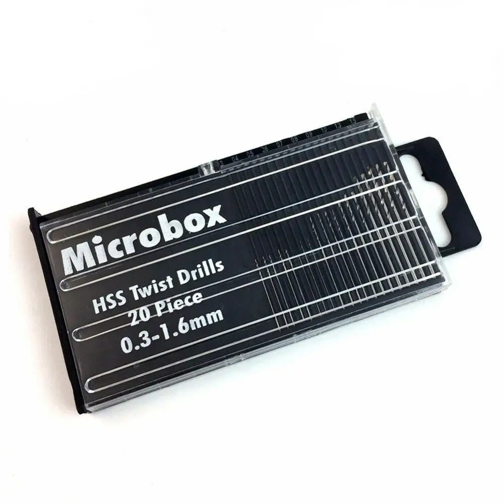 Мини-сверло высокоскоростное стальное микро-сверло набор сверл 0 3 мм-1 6 мм 20 шт.