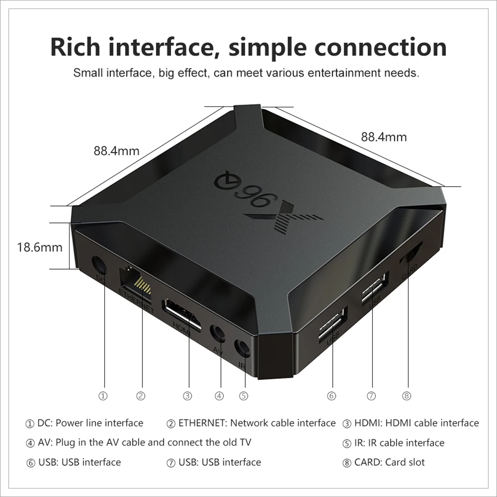 Android 10 X96Q ТВ коробка 2 Гб 16 Allwinner H313 Четырехъядерный 4K 4G Wifi Netflix Youtube телеприставка