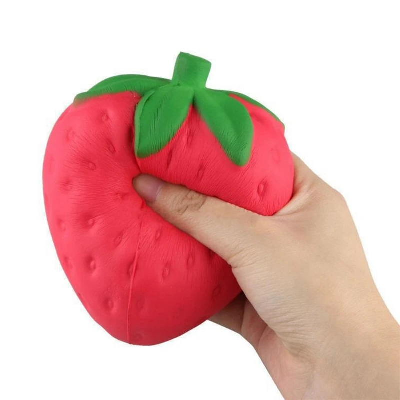 

ПУ имитация игрушка в виде клубники с медленным восстановлением формы, резиновая искусственная клубника, имитация фруктов, игрушки для сня...