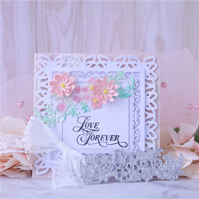 DiyArts цветок узор Металл Трафаретный вырубной штамп Цветочная отделка кораблей