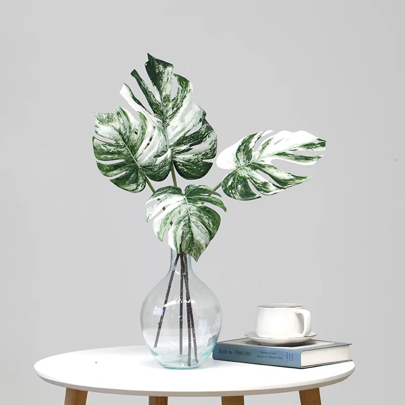 

Faux Monstera Leaves with Stem 85cm/33'' Long Artificial Monstera Leaf for Home Living Room Decor Wedding Decor Tropical Leaves