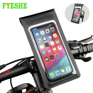 waterproof motorcycle bicycle mobile phone holder stand for samsung iphone cell phone support case bike phone mount pouch bag free global shipping