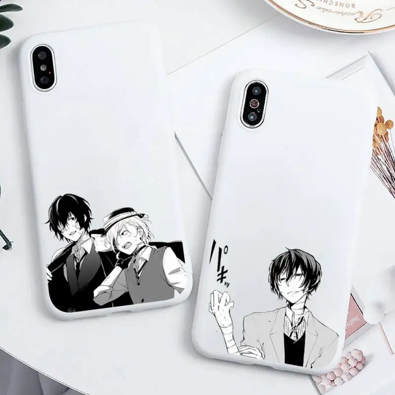 

Bungou Stray Dogs anime Phone Case Candy Color for iPhone 6 7 8 11 12 s mini pro X XS XR MAX Plus