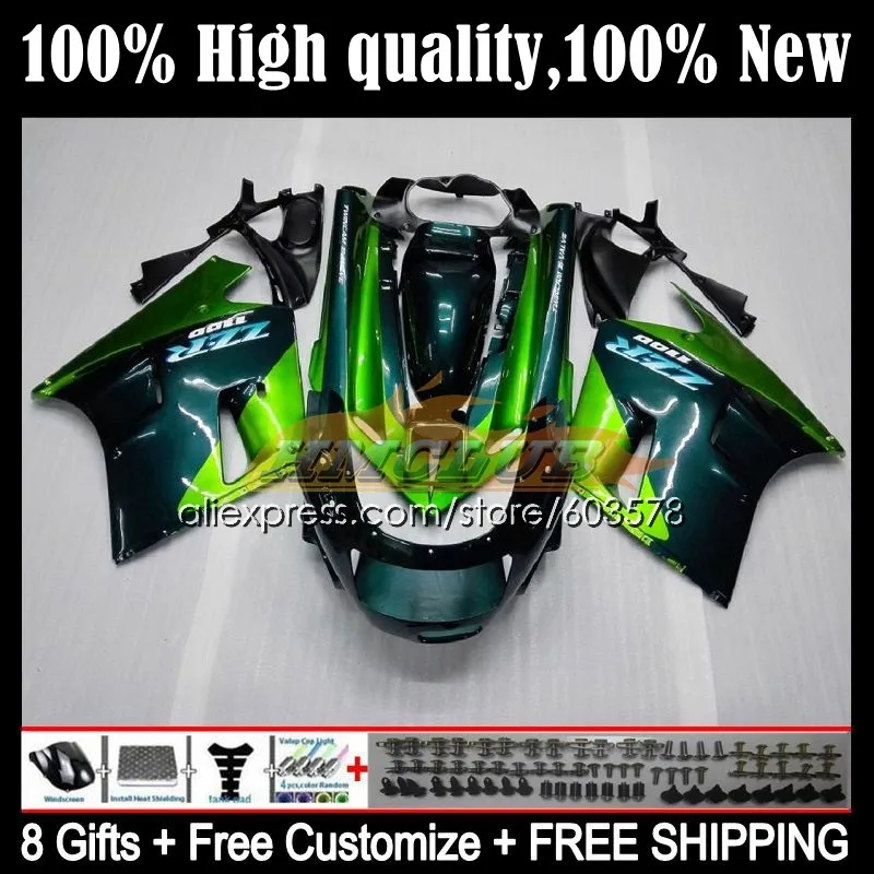 

Корпус для KAWASAKI NINJA ZX-11R ZX 11R ZX11 R 69CL.13 ZX-11 R ZZR1100 ZX11R 90 91 92 ZZR 1100 1990 1991 обтекатель новый зеленый