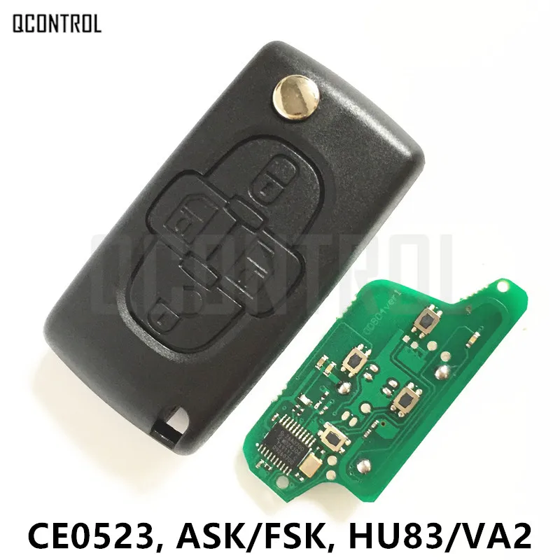 QCONTROL Автомобильный Дистанционный ключ для Citroen C8 Car CE0523 ID46 (7941) чип 433 МГц ASK/FSK