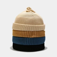 winter female knitted hat korean version simple and versatile landlord hat fashion trend boy hip hop caps beanies beanie mens