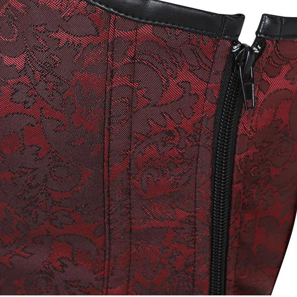 Корсет в стиле стимпанк готический корсет на молнии со стальными косточками