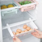 Ящик для хранения, регулируемая Выдвижная кухонная стойка для хранения в холодильнике, экономия места, корзина для хранения фруктов и овощей, Органайзер