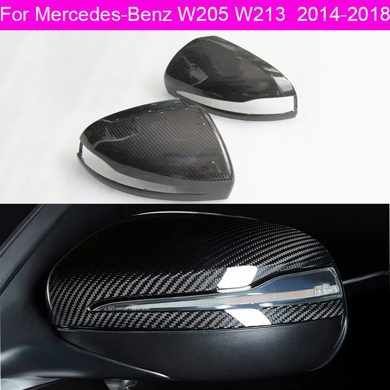 

W205 Real Carbon Fiber RearView Mirror Cover Caps 2014-2018 for Mercedes-Benz C/E/S W213 W238 AMG W222 X205 C205 Mirror Cover