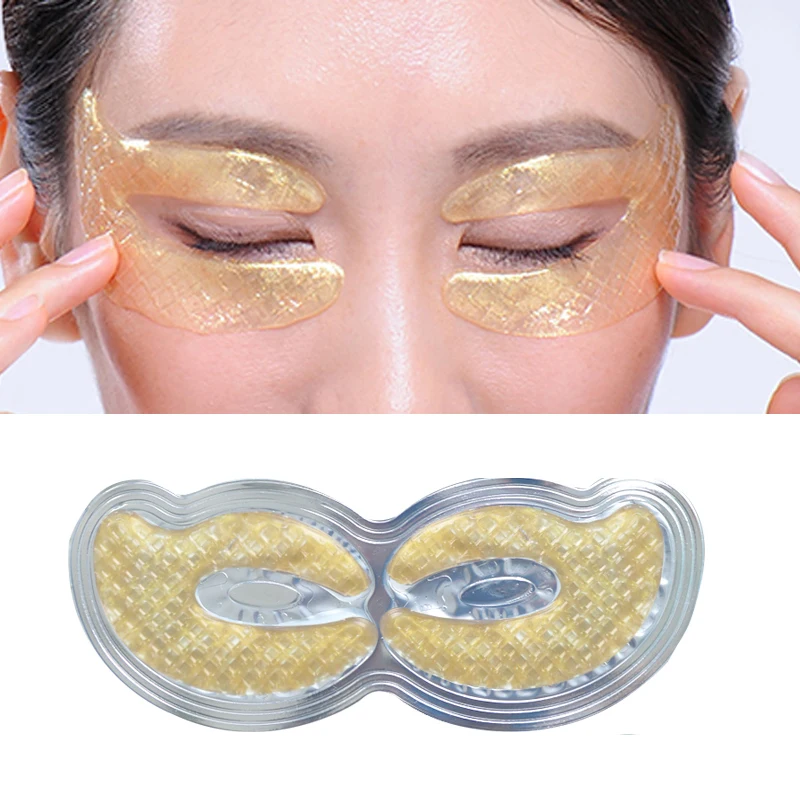 

4pcs=2pair Gold Crystal Collagen Eye Mask Eye Patches Masks Dark Circles Pathces Around Eyes Masks Moisturizing Face Care Mask