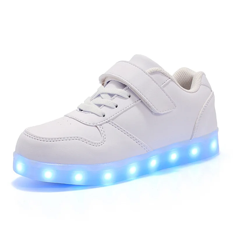 JawayKids Led Shoes for Child USB chargering Light Up boys girls Glowing Christmas Sneakers | Детская одежда и обувь