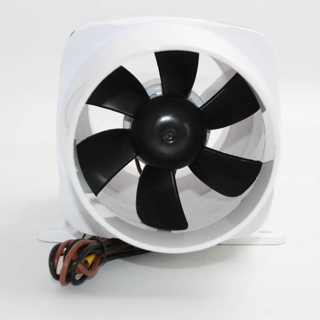 

4" In Line Marine Bilge Air Blower Fan 12 Volt 270CFM Boat Quiet White