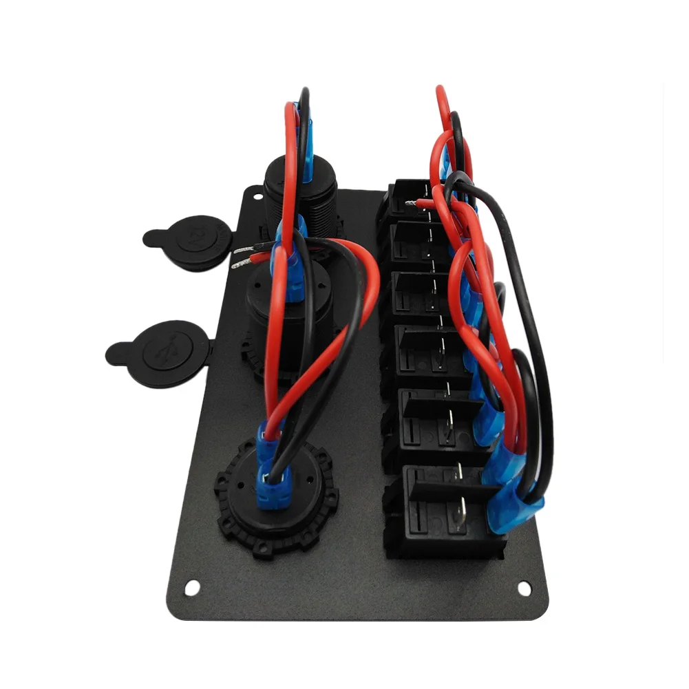 Распродажа 6-клавишная клавишная панель переключателя 12 В-24 В с двойным USB