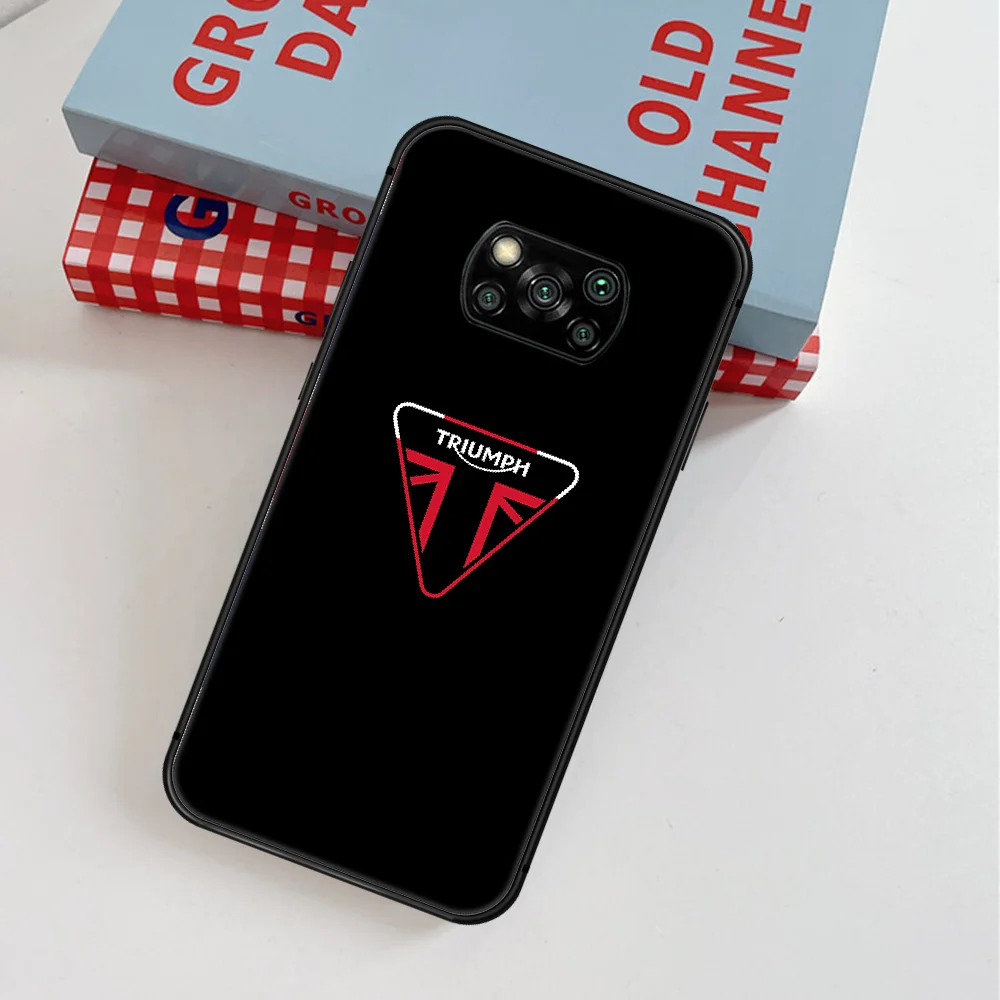 

Triump Motorcycle Cool Phone Case For Xiaomi Mi Note 10 A3 9 MAX 3 A2 8 9 Lite Pro Ultra black Cell Luxury Hoesjes Tpu Coque