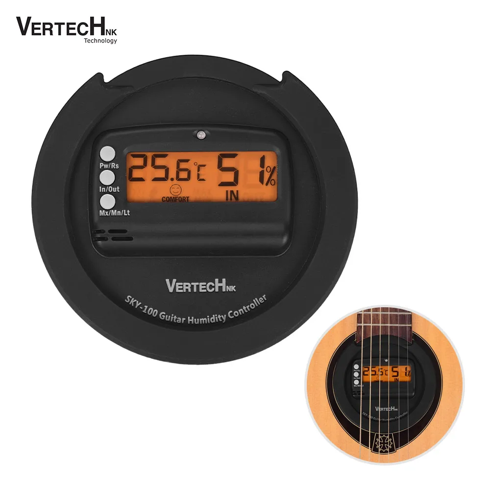 VERTECHnk SKY-80 цифровой гигрометр с отверстием для звука гитары и система увлажнителя