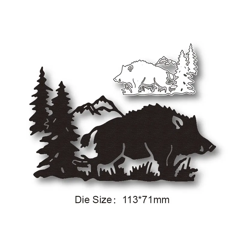 Новинка 2021 форма для резки дикого кабана горного дерева металлические