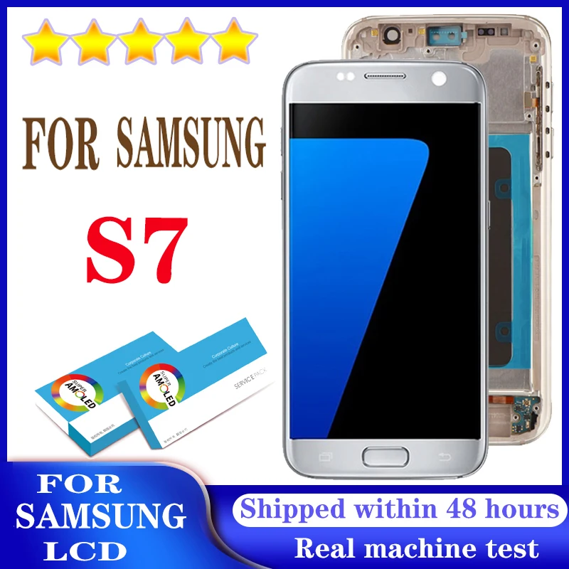 Оригинальный 5 1 ''активно-матричные осид для Samsung Galaxy S7 G930 G930F SM-G930F ЖК-дисплей с