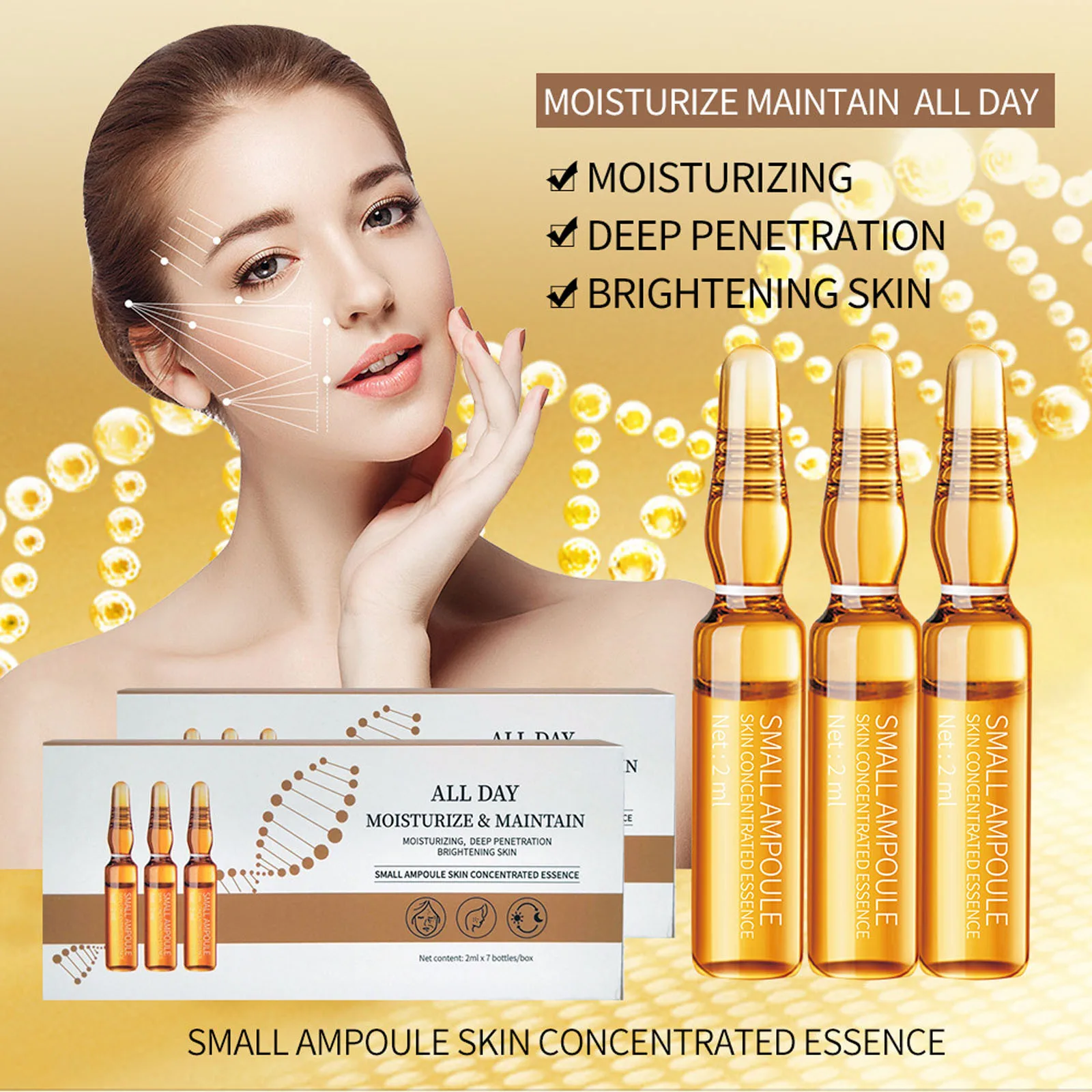 

Skin Care Niacinamide Ampoule Essence Moisturizes Brightens Skin And Refines Pores Repairing Anti-Aging Whitening Serums