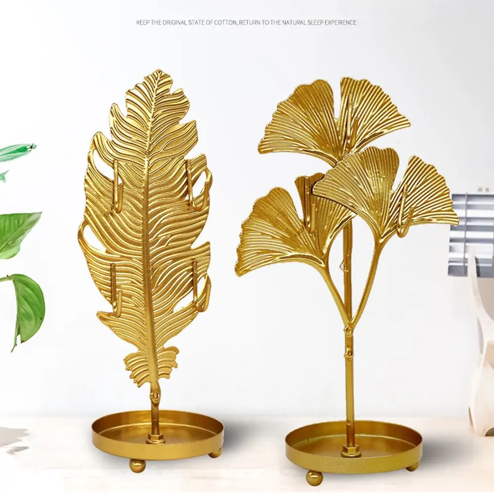 

Organizer Earrings Necklace Bracelet Ornaments Jewelry Display Stand Jewelry Storage Racks Ring Holder Leaf Shape