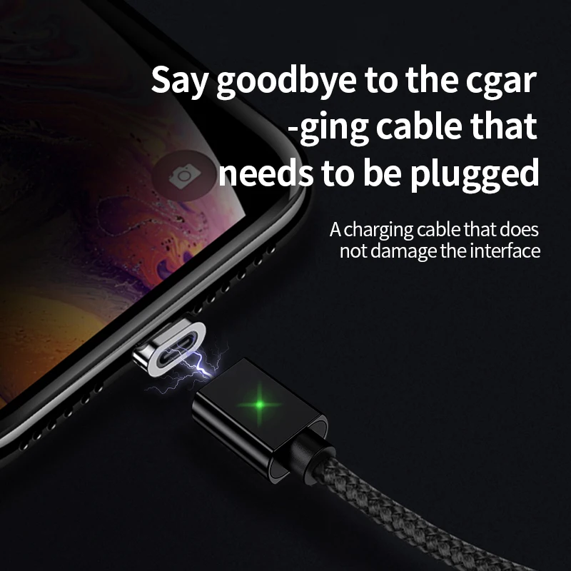 Магнитный USB-кабель OLAF 3A кабель для быстрой зарядки Micro USB Type-C iPhone Samsung Xiaomi Huawei