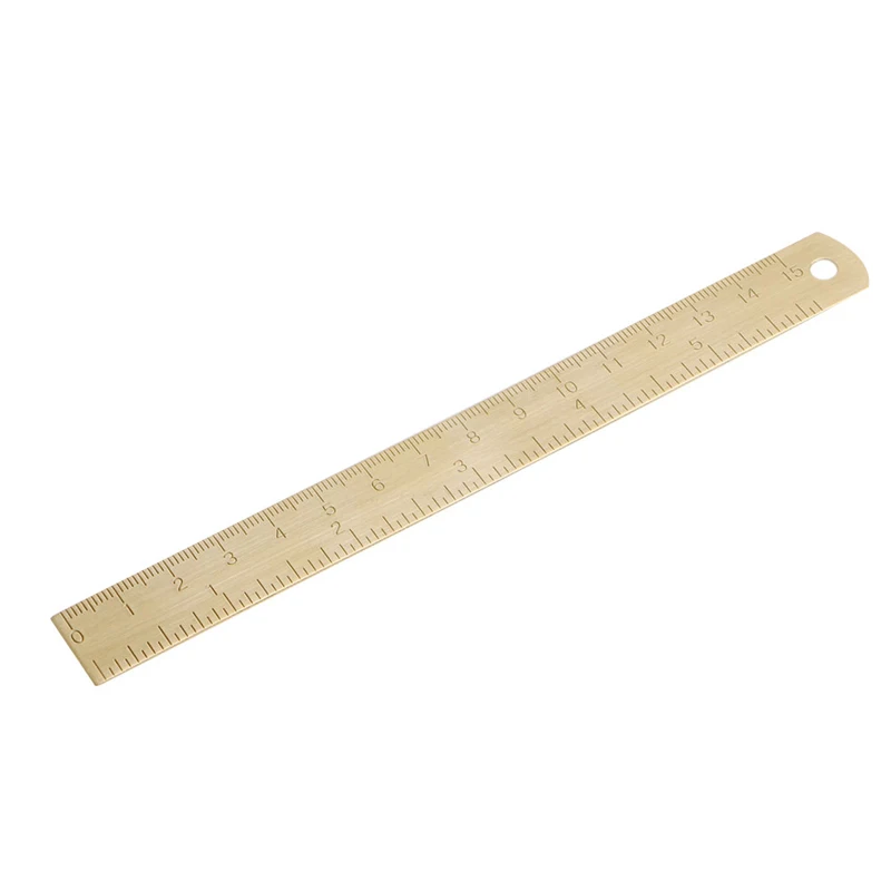 

Outdoor Brass Ruler Bookmark Double Scale Cm&Inch Digital For Traveler Notebook R9JA