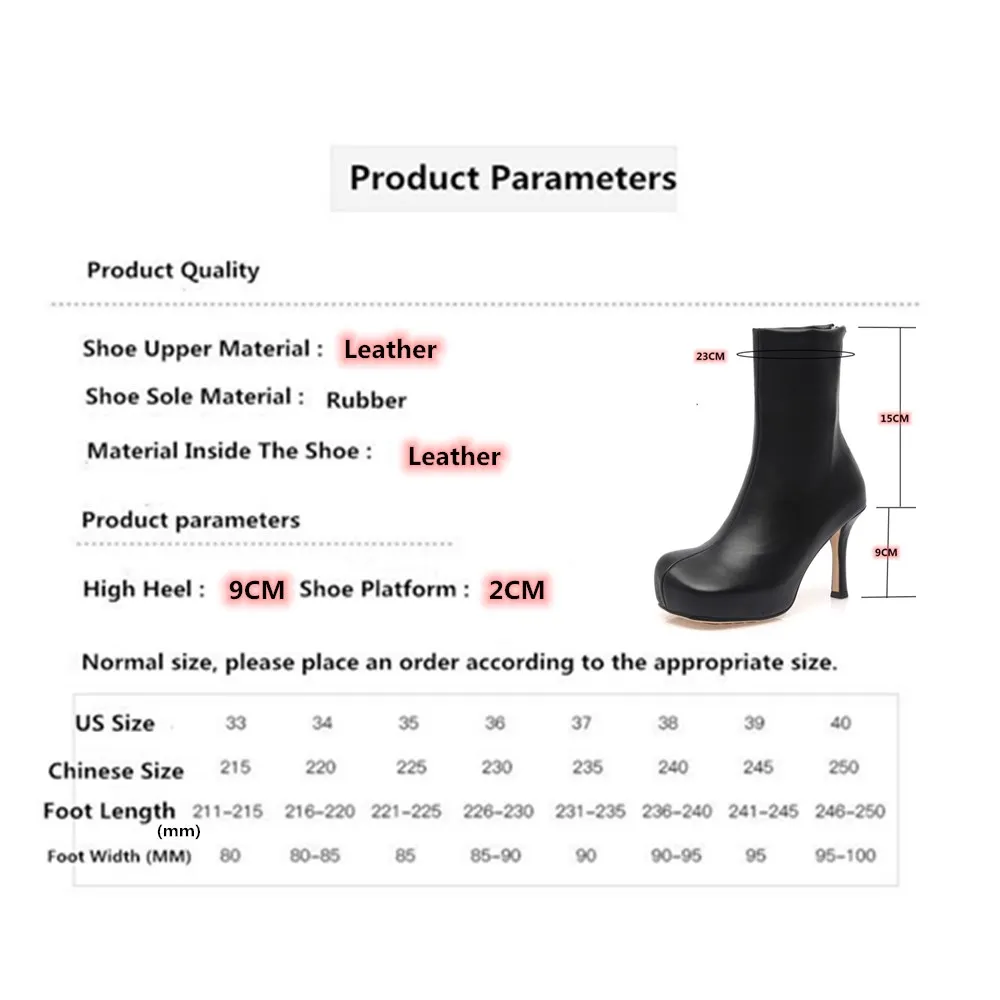 

Genuine Leather Round Toe Women Ankle Boots Fashion Luxury Designer High Heels Runway Party Shoes For Women 2021 Botas De Mujer