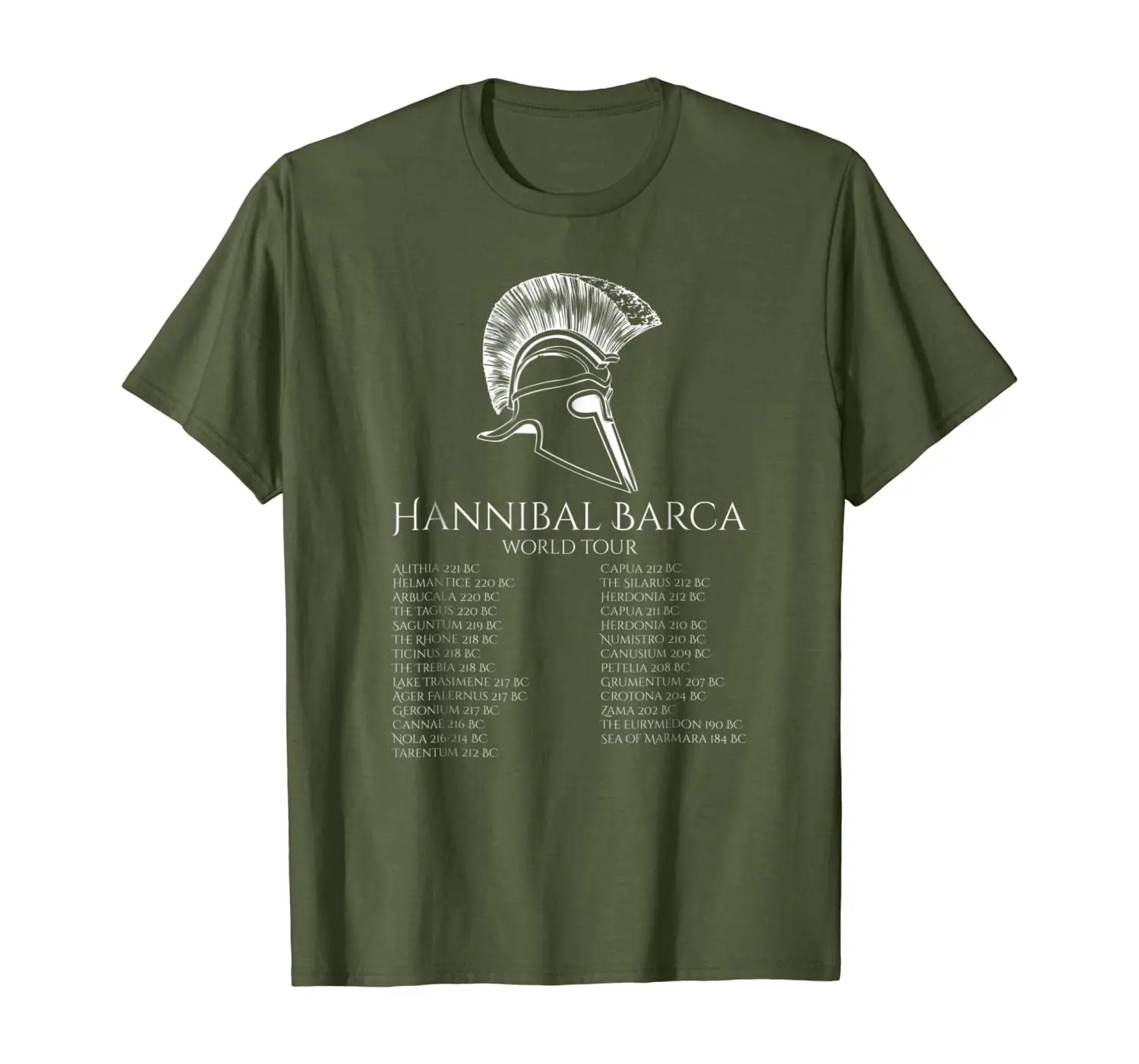 

Hannibal Barca World Tour History T-Shirt
