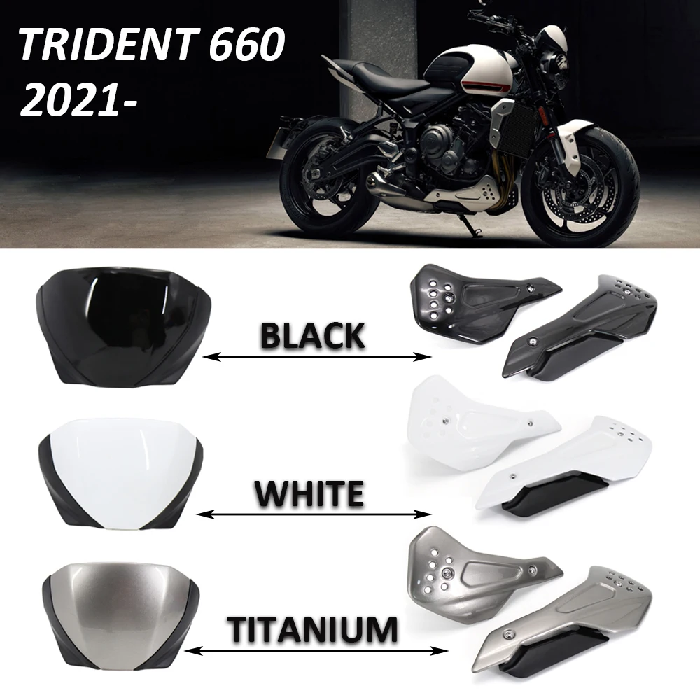 

NEW Motorcycle Parts For Trident 660 2021- Windshield Windscreen Deflector And Side Engine Belly Protection Plates Lower Fairing