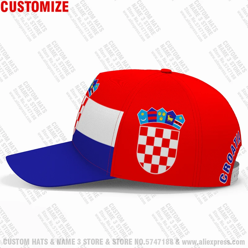 Бейсболка Хорватия Бесплатная Кепка с именем и номером логотип команды Hr