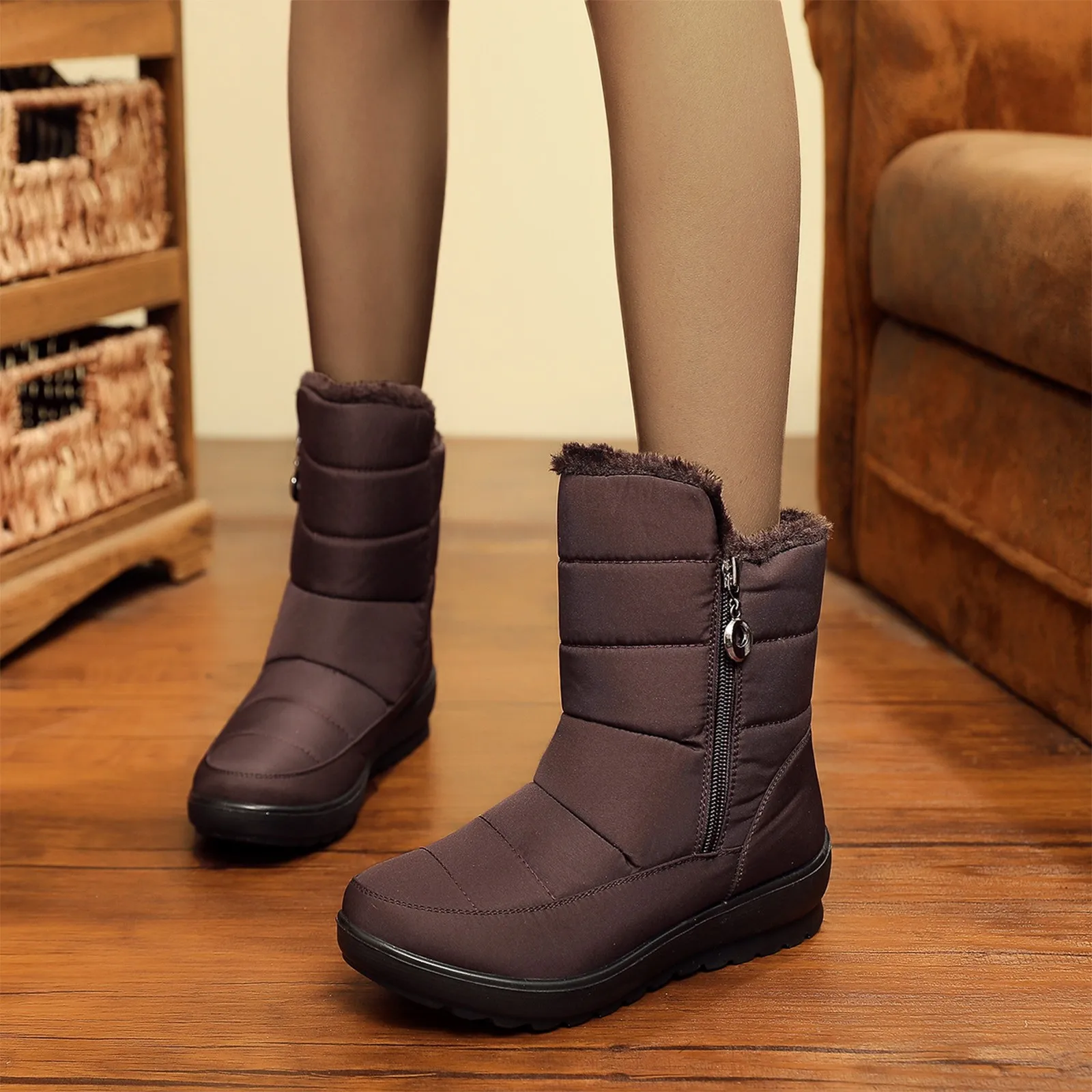 Черные ботинки женская зимняя обувь женские 2021 Классические Стильные ботильоны