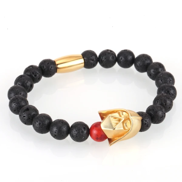Style A Mcllroy Bracelet Men Bead Sparta Crown 8mm Natural Stone Bracelet Bangle Handmade Man Jewelry Mens Bracelets erkek bileklik - Окраска металла: Style A