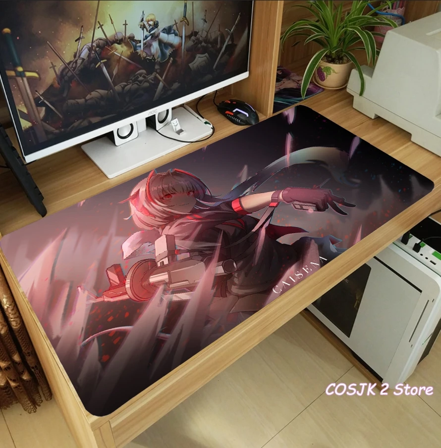 

Anime Arknights W Rosmontis Adnachiel Mudrock Mouse Pad Thicken Laptop Gaming Mice Mat Table Keyboard Mat Anti-Slip Playmat Gift