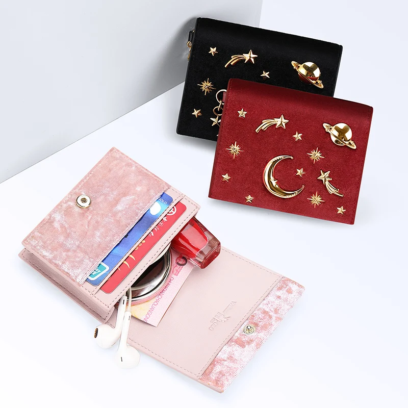 Роскошный брендовый женский кожаный короткий кошелек WilliamPolo Модный держатель