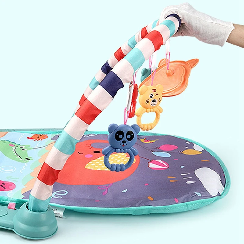 

Baby Musical Gym Play Mat Kids Rug Gym with Piano Keyboard Fitness Activity Carpet Toys Infant Crawling Game Mat