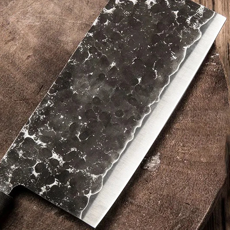 

Kitchen Knife Chinese 7 Inch Cleaver KnifeForged Stainless Steel Full Tang Chef Butcher Chopper Meat Santoku Tool