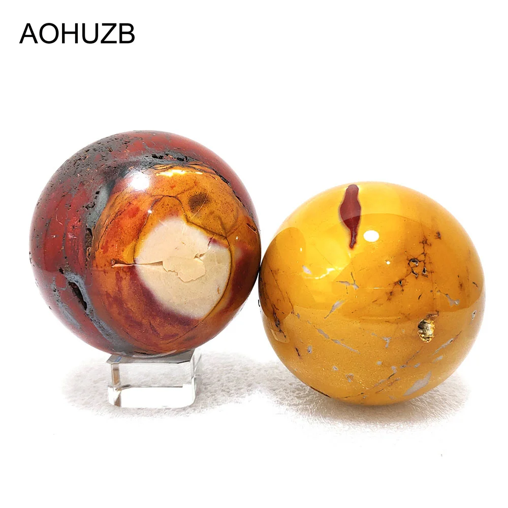 

Natural Crystals Quartz Yellow Red mookaite Sphere Energy Stone Reiki Healing Ball Room Home Aquarium Decoration Gemstone