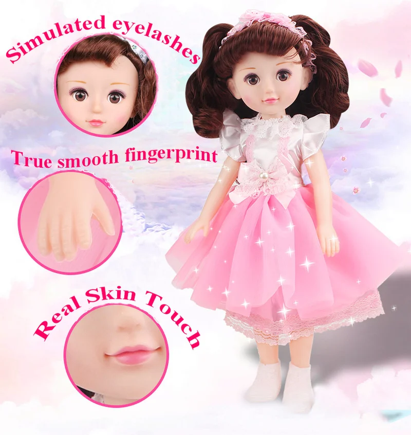 43 см милая кукла говорящая умная нарядная девочка принцесса свадебное платье