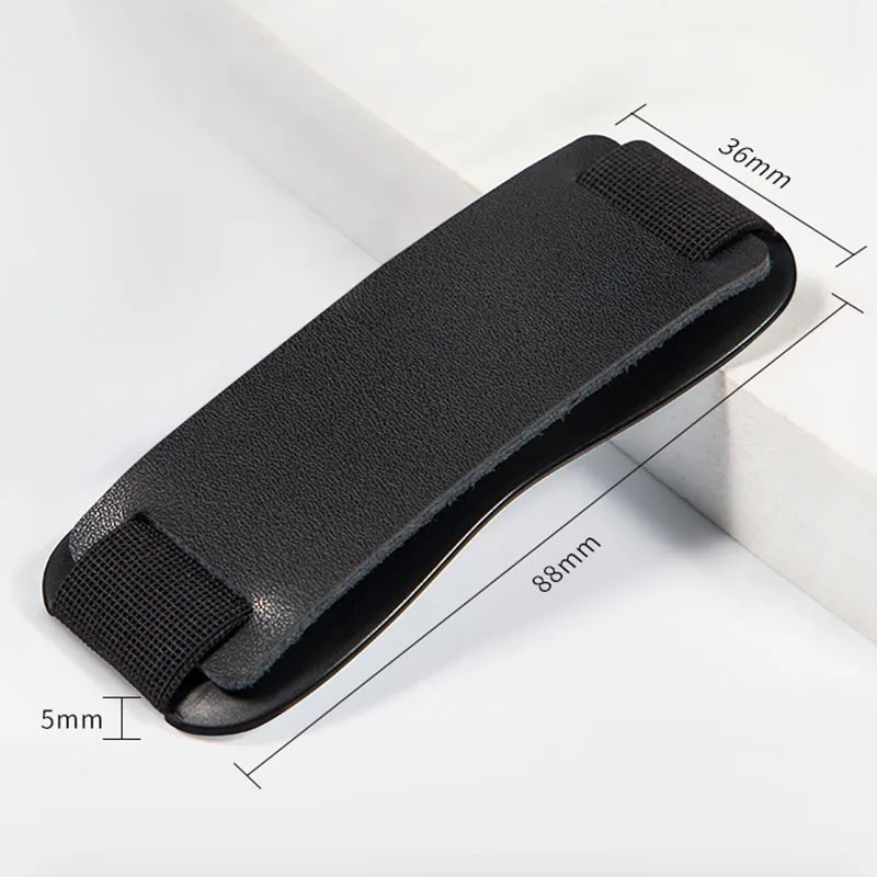 universal anti slip belt pu leather mobile phone finger holder back cover belt phone holder sling stand for iphone ipad samsung free global shipping