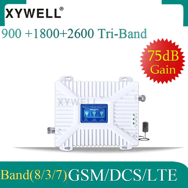 900/1800/2600 МГц 4g усилитель сигнала GSM 900 DCS/LTE 1800(B3) FDD LTE 2600(B7) повторитель для сотового