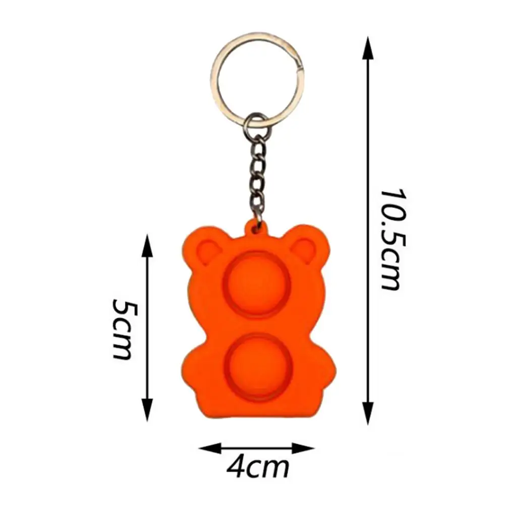 

Simple Dimple Fidget Toy Keychain Push Bubble Stress Relief Toy Autism Special Educational Sensory Fidget Toys Pendant Gift
