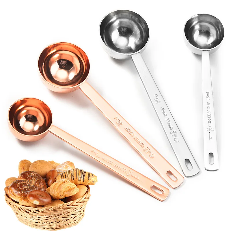 

1Pc Household Stainless Steel Measuring Spoon Coffee Scoop 15ml Flavouring Tablespoon with Long Handle for Kitchen Accessories