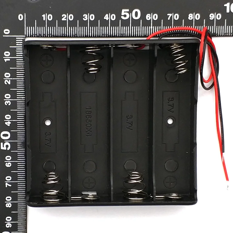 4x18650 чехол для аккумулятора 18650 Держатель Коробка хранения батареи с проводами 3 7